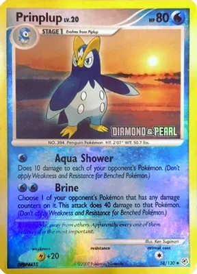 Prinplup - 58/130 [Diamond & Pearl] from Burger King Promos