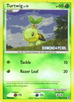 Turtwig - 103/130 [Diamond & Pearl] from Burger King Promos