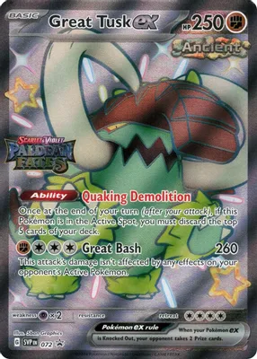 Great Tusk ex - 072 (Paldean Fates Stamped) from Miscellaneous Cards & Products