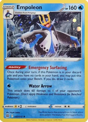 Empoleon - 037/172 (Cosmos Holo) from Miscellaneous Cards & Products