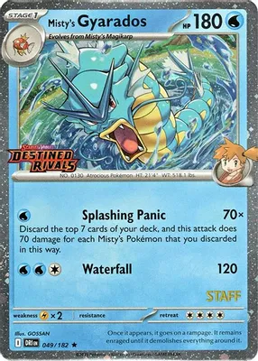 Misty's Gyarados (Prerelease) [Staff] from Miscellaneous Cards & Products