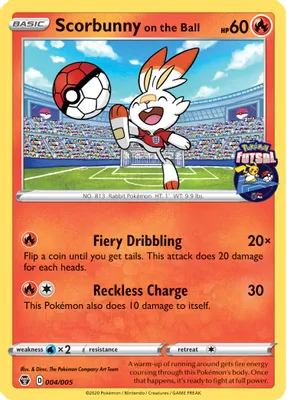 Scorbunny on the Ball - 004/005 (Pokemon Futsal) from Miscellaneous Cards & Products