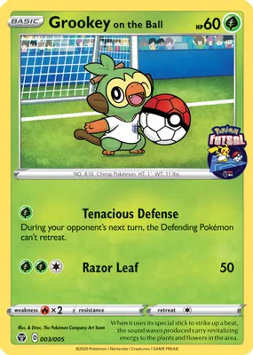 Grookey on the Ball - 003/005 (Pokemon Futsal) from Miscellaneous Cards & Products