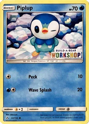 Piplup - 32/156 (Build-A-Bear Workshop Exclusive) from Miscellaneous Cards & Products
