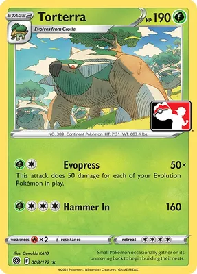 Torterra - 008/172 from Prize Pack Series Cards