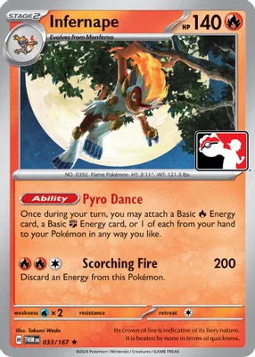 Infernape - 033/167 from Prize Pack Series Cards