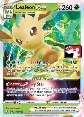 Leafeon VSTAR - SWSH195 from Prize Pack Series Cards