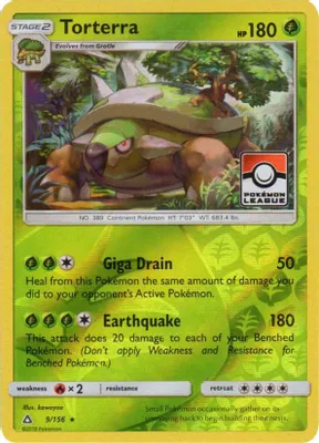 Torterra - 9/156 (Pokemon League) from League & Championship Cards