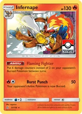 Infernape - 23/156 (Pokemon League) from League & Championship Cards