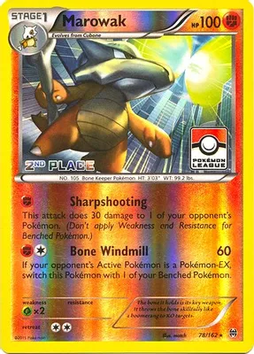 Marowak - 78/162 (Pokemon League) [2nd Place] from League & Championship Cards