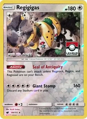 Regigigas - 84/111 (League Challenge) [2nd Place] from League & Championship Cards