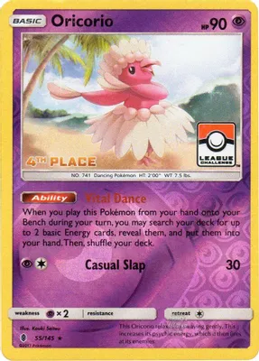 Oricorio - 55/145 (League Challenge) [4th Place] from League & Championship Cards