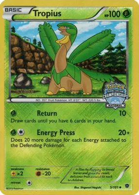 Tropius - 5/101 (National Championships) [Staff] from League & Championship Cards
