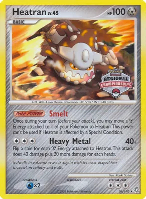 Heatran - 30/146 (Regional Championships) from League & Championship Cards