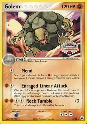 Golem - 6/92 (Regional Championships) from League & Championship Cards