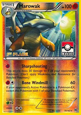 Marowak - 78/162 (Pokemon League) [1st Place] from League & Championship Cards