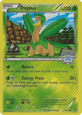 Tropius - 5/101 (National Championships) from League & Championship Cards