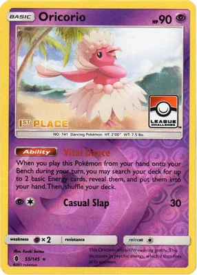 Oricorio - 55/145 (League Challenge) [1st Place] from League & Championship Cards