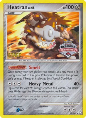 Heatran - 30/146 (Regional Championships) [Staff] from League & Championship Cards