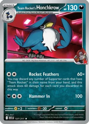 Team Rocket's Honchkrow from ME: Ascended Heroes