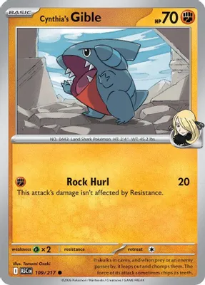 Cynthia's Gible from ME: Ascended Heroes