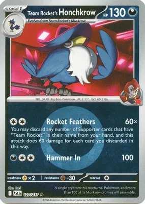 Team Rocket's Honchkrow (Energy Symbol Pattern) from ME: Ascended Heroes